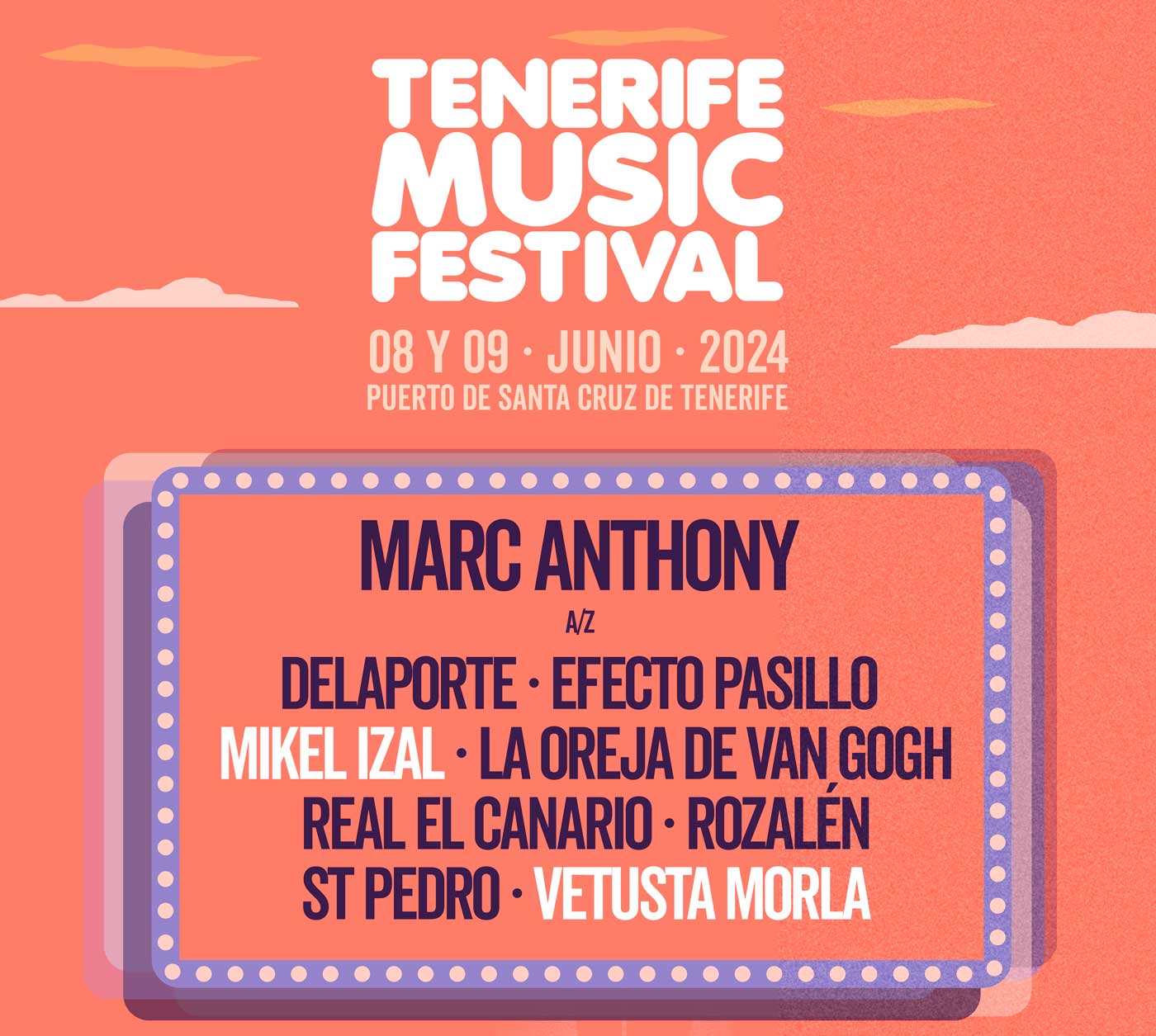 LineUP Tenerife Music Festival | TMF 08~09 Junio 2024